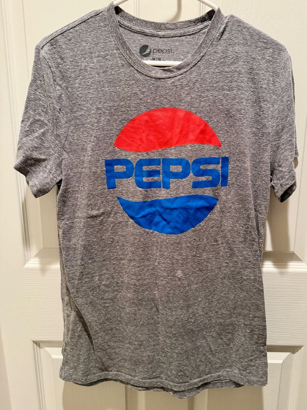 Pepsi Classic Logo Graphic T-Shirt Men’s M Gray Retro Soda Tee